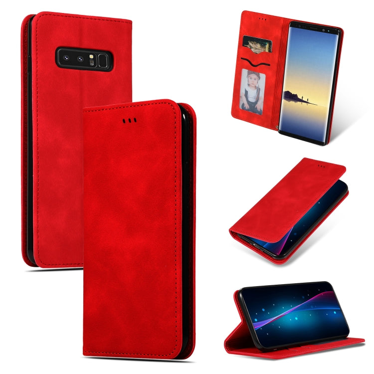 Retro Skin Feel Business Magnetic Horizontal Flip Leather Case for Galaxy NOTE 8