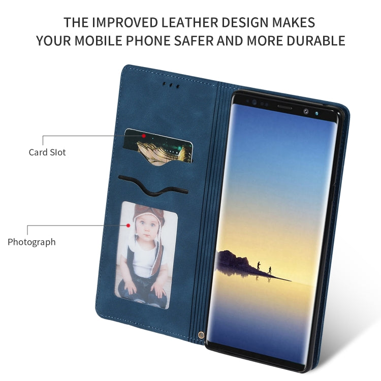 Retro Skin Feel Business Magnetic Horizontal Flip Leather Case for Galaxy NOTE 8