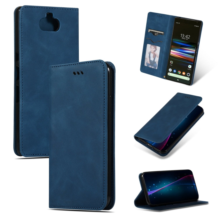 Retro Skin Feel Business Magnetic Horizontal Flip Leather Case for Sony Xperia 10 & Sony Xperia XA3