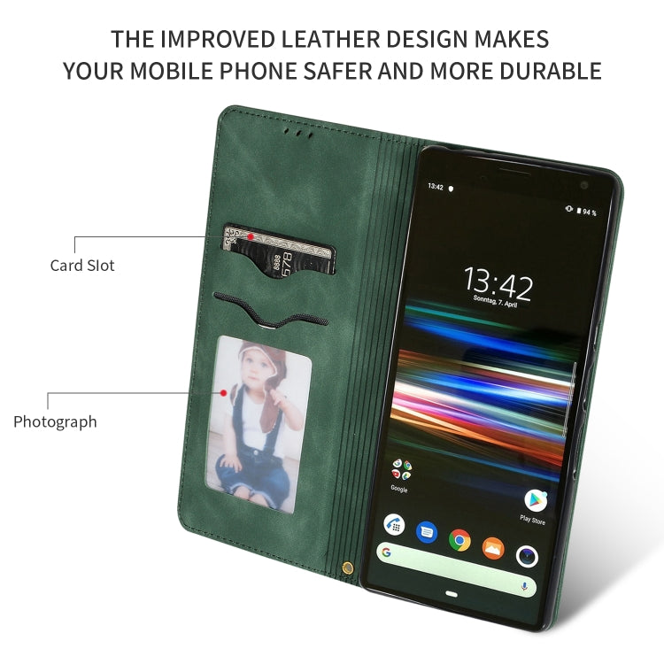 Retro Skin Feel Business Magnetic Horizontal Flip Leather Case for Sony Xperia 10 & Sony Xperia XA3