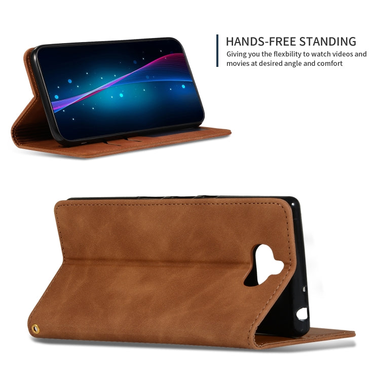 Retro Skin Feel Business Magnetic Horizontal Flip Leather Case for Sony Xperia 10 & Sony Xperia XA3