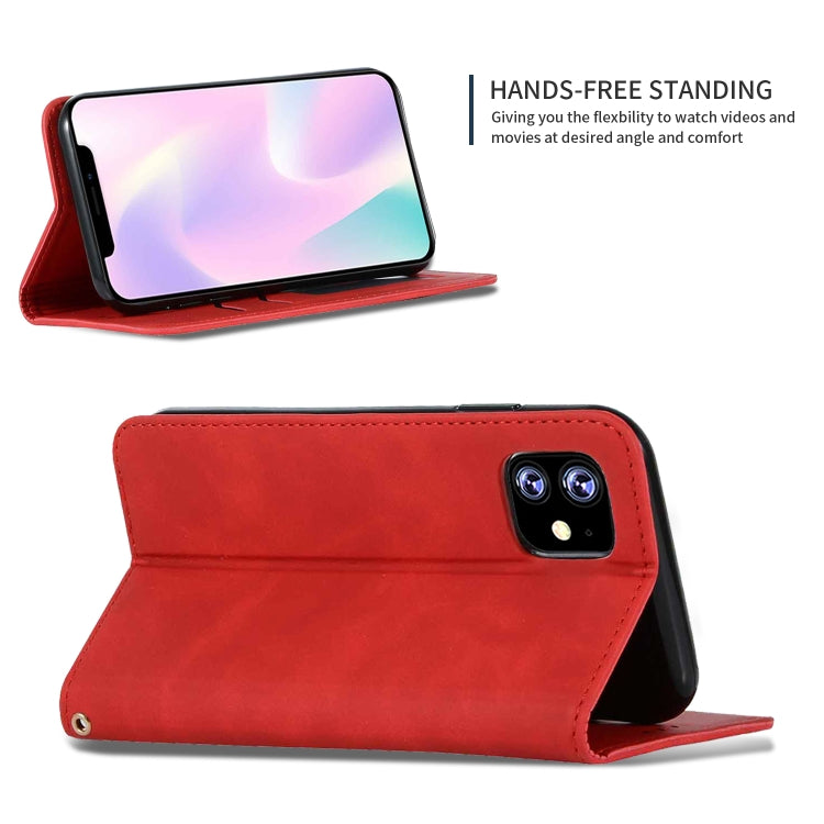 For iPhone 11 Retro Skin Feel Business Magnetic Horizontal Flip Leather Case