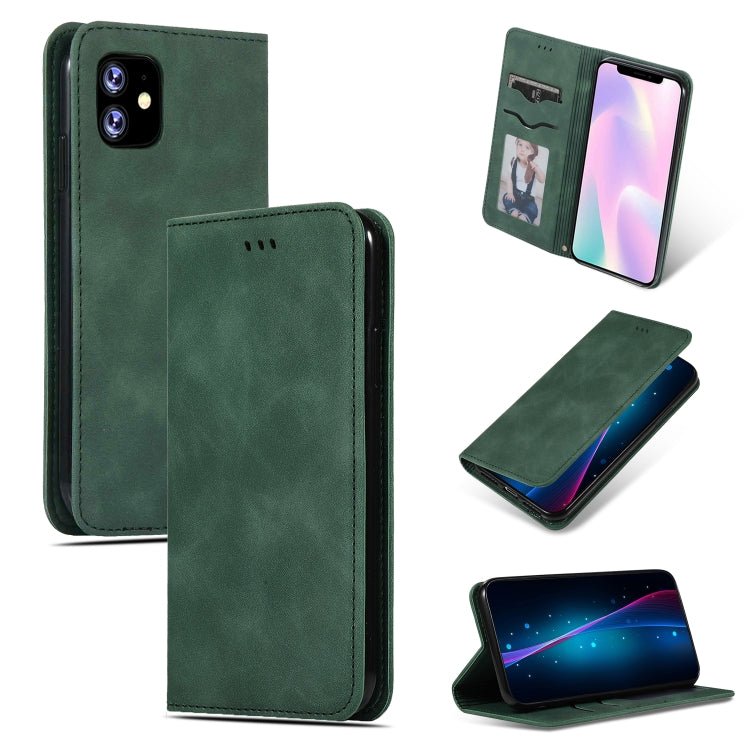 For iPhone 11 Retro Skin Feel Business Magnetic Horizontal Flip Leather Case