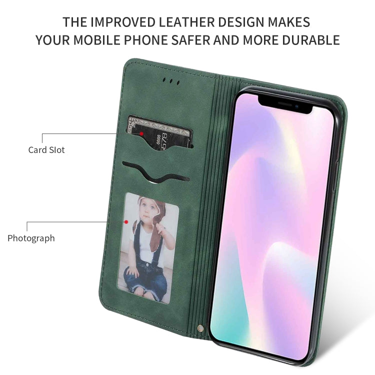 For iPhone 11 Retro Skin Feel Business Magnetic Horizontal Flip Leather Case