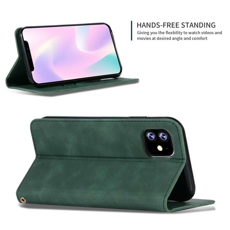 For iPhone 11 Retro Skin Feel Business Magnetic Horizontal Flip Leather Case