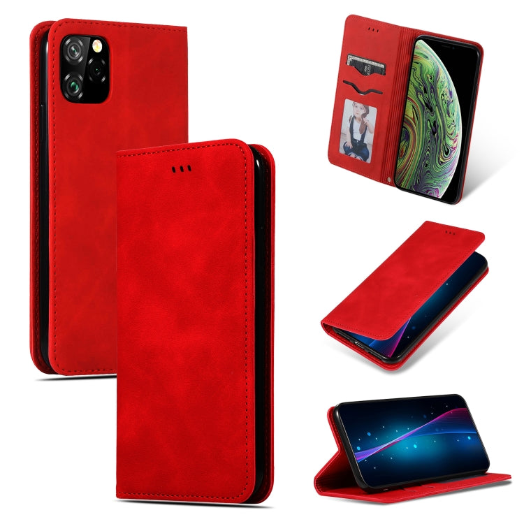 For iPhone 11 Pro Max Retro Skin Feel Business Magnetic Horizontal Flip Leather Case