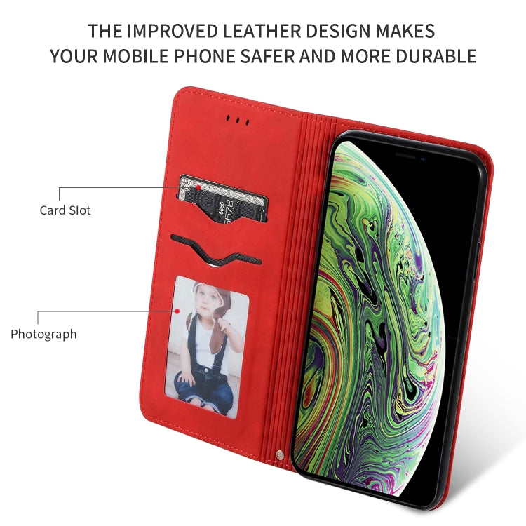 For iPhone 11 Pro Max Retro Skin Feel Business Magnetic Horizontal Flip Leather Case