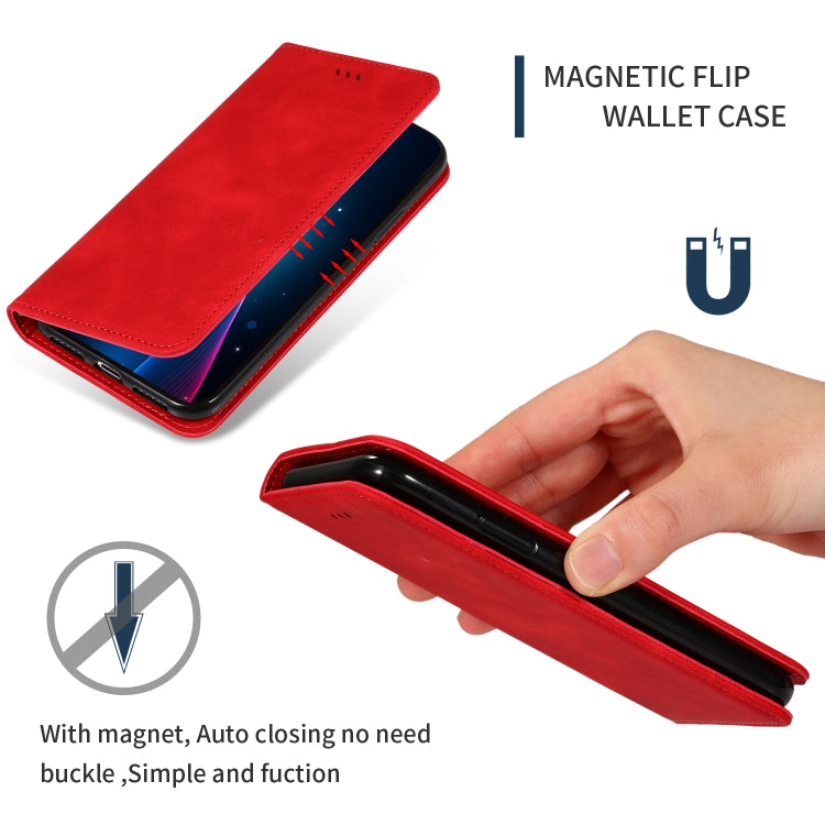 For iPhone 11 Pro Max Retro Skin Feel Business Magnetic Horizontal Flip Leather Case