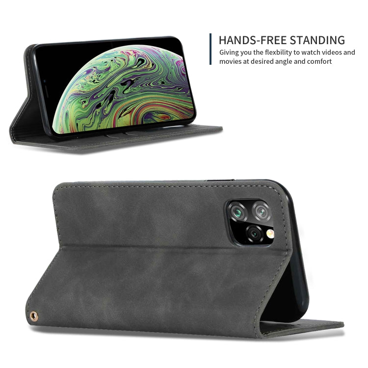 For iPhone 11 Pro Max Retro Skin Feel Business Magnetic Horizontal Flip Leather Case