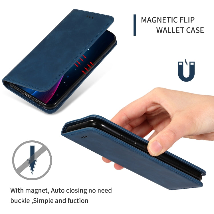 For iPhone 11 Pro Max Retro Skin Feel Business Magnetic Horizontal Flip Leather Case