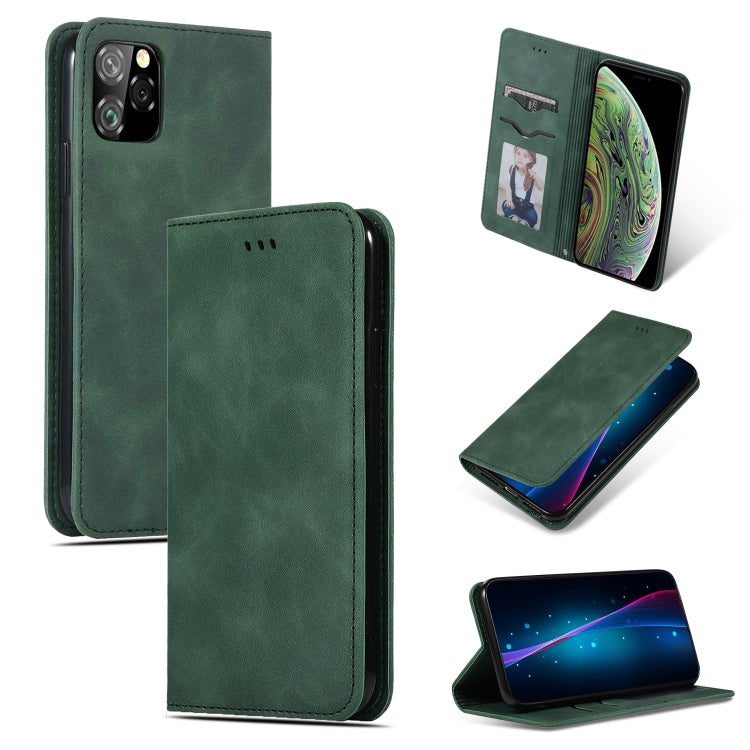 For iPhone 11 Pro Max Retro Skin Feel Business Magnetic Horizontal Flip Leather Case