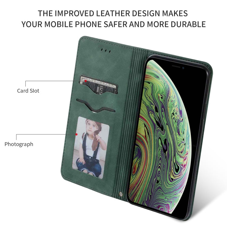 For iPhone 11 Pro Max Retro Skin Feel Business Magnetic Horizontal Flip Leather Case