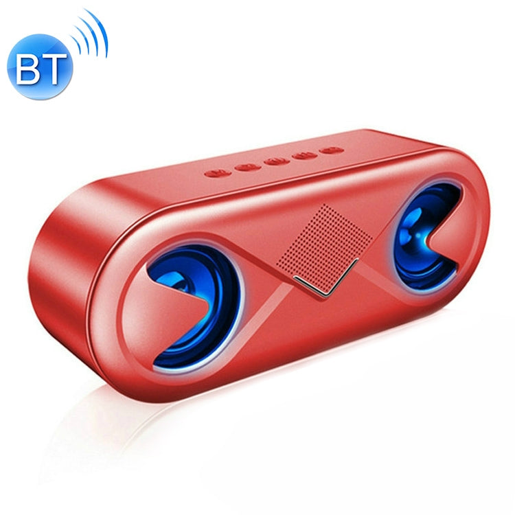 S6 10W Portable Bluetooth 5.0 Wireless Stereo Bass Hifi Speaker, Support TF Card AUX USB Handsfree with Flash LED