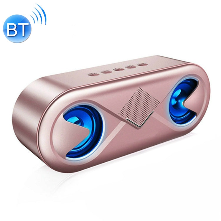 S6 10W Portable Bluetooth 5.0 Wireless Stereo Bass Hifi Speaker, Support TF Card AUX USB Handsfree with Flash LED