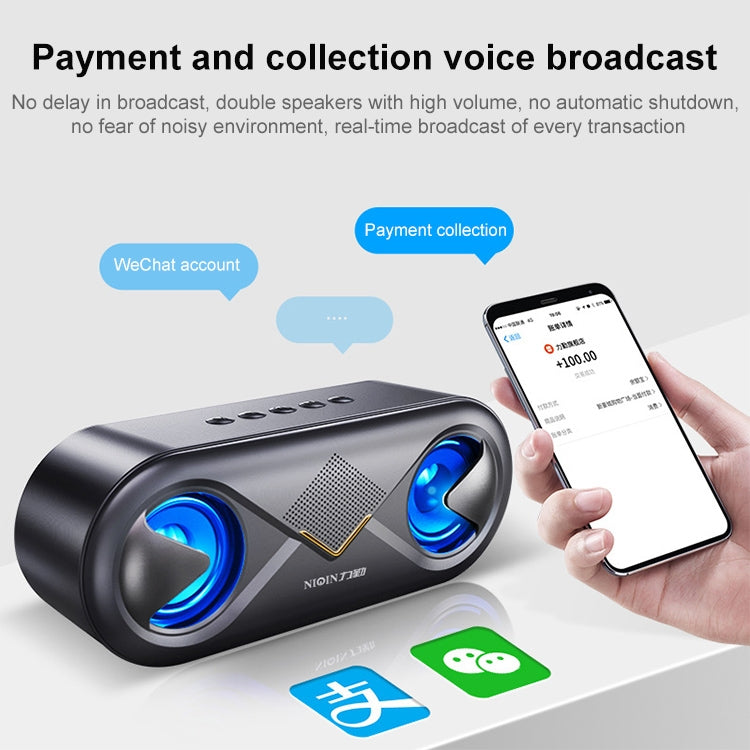 S6 10W Portable Bluetooth 5.0 Wireless Stereo Bass Hifi Speaker, Support TF Card AUX USB Handsfree with Flash LED
