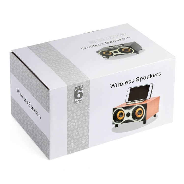 X6 Portable Wooden Wireless Speaker Subwoofer Stereo Radio FM Desktop Bluetooth Speakers
