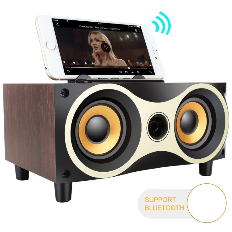 X6 Portable Wooden Wireless Speaker Subwoofer Stereo Radio FM Desktop Bluetooth Speakers