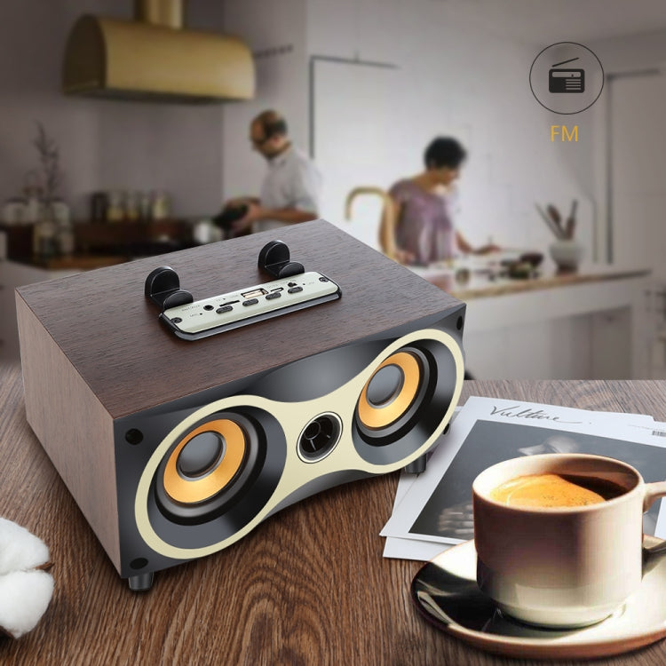 X6 Portable Wooden Wireless Speaker Subwoofer Stereo Radio FM Desktop Bluetooth Speakers
