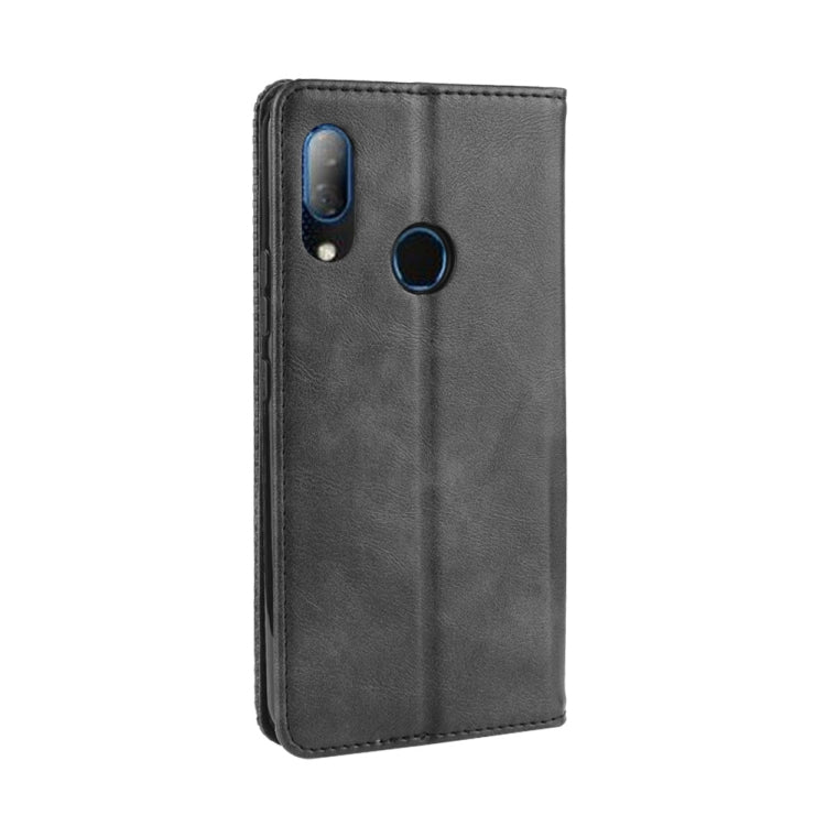 Magnetic Buckle Retro Crazy Horse Texture Horizontal Flip Leather Case for HTC U19E , with Holder & Card Slots & Photo Frame