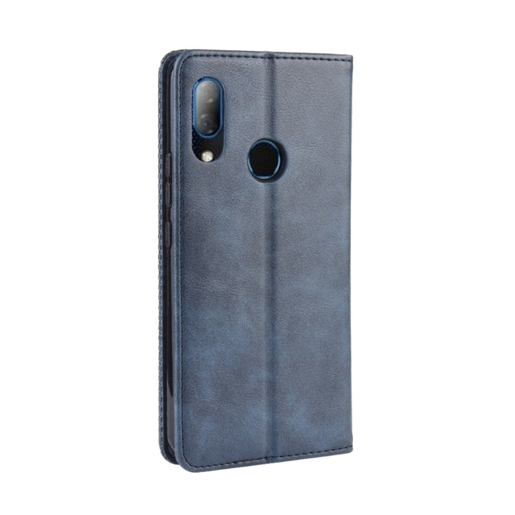 Magnetic Buckle Retro Crazy Horse Texture Horizontal Flip Leather Case for HTC U19E , with Holder & Card Slots & Photo Frame