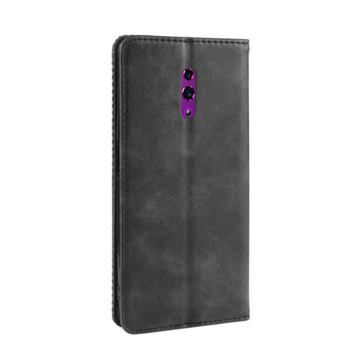 Magnetic Buckle Retro Crazy Horse Texture Horizontal Flip Leather Case for OPPO Reno , with Holder & Card Slots & Photo Frame