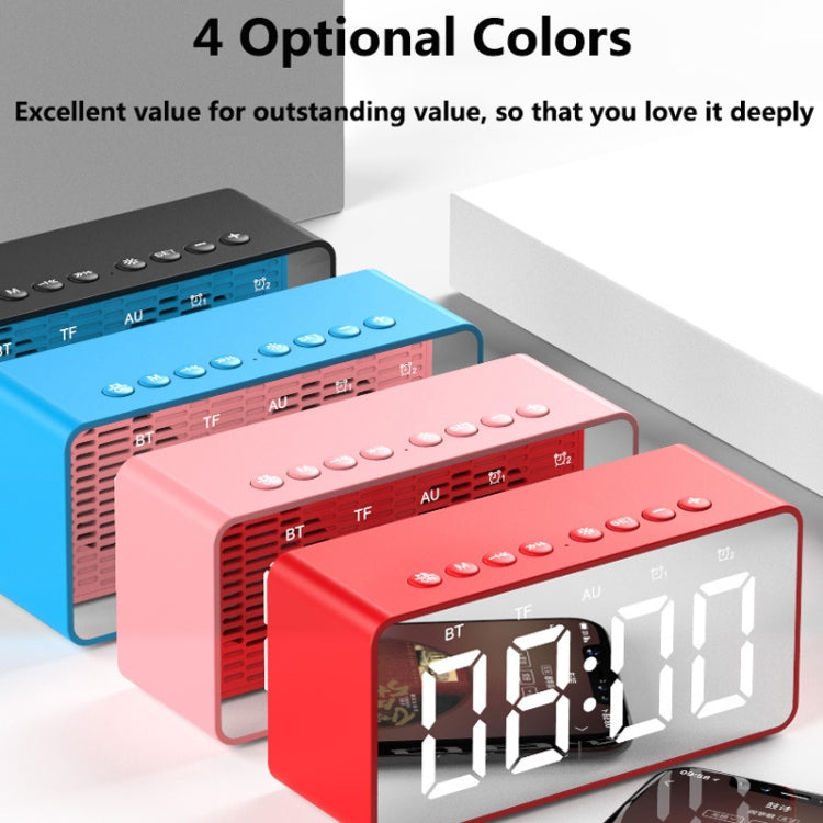 AEC BT506 Speaker with Mirror, LED Clock Display, Dual Alarm Clock, Snooze, HD Hands-free Calling, HiFi Stereo