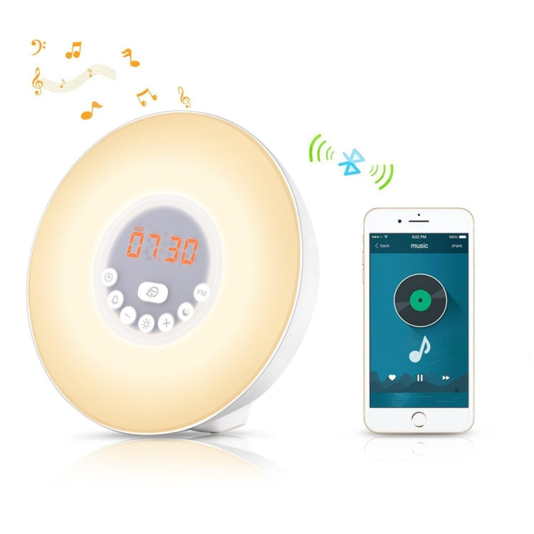 S688 Digital LED Wake Up Light With FM Radio Alarm Clock Bluetooth Speaker