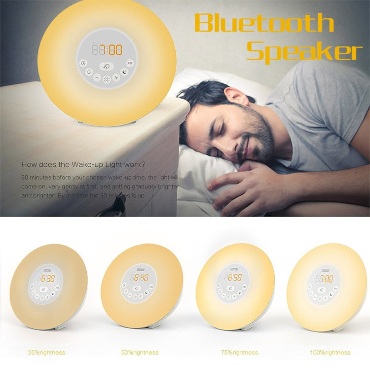 S688 Digital LED Wake Up Light With FM Radio Alarm Clock Bluetooth Speaker