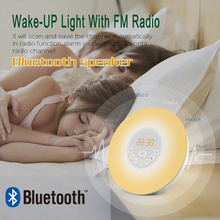 S688 Digital LED Wake Up Light With FM Radio Alarm Clock Bluetooth Speaker