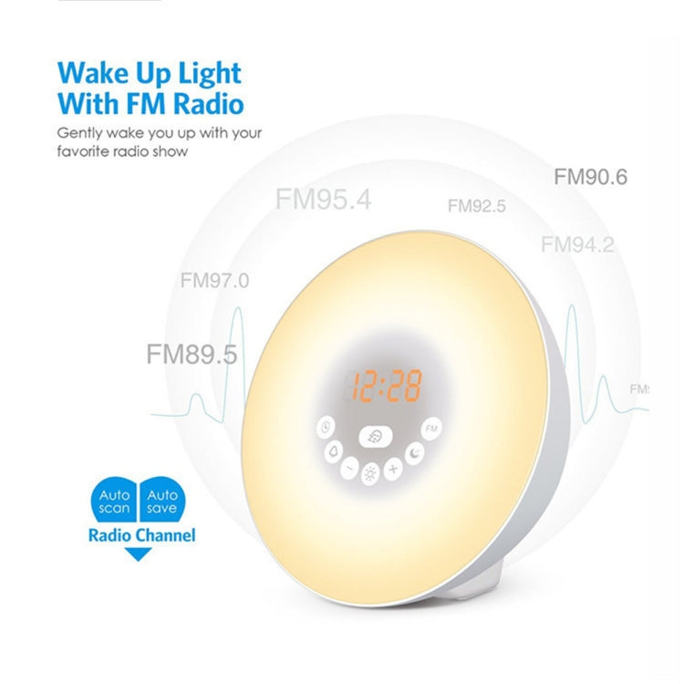 S688 Digital LED Wake Up Light With FM Radio Alarm Clock Bluetooth Speaker