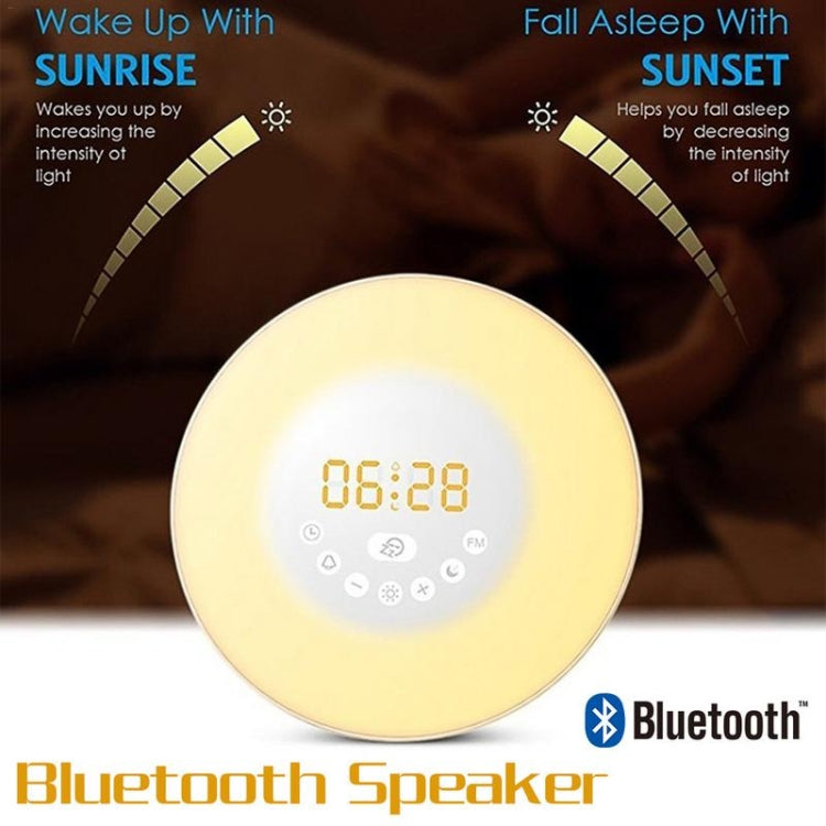 S688 Digital LED Wake Up Light With FM Radio Alarm Clock Bluetooth Speaker