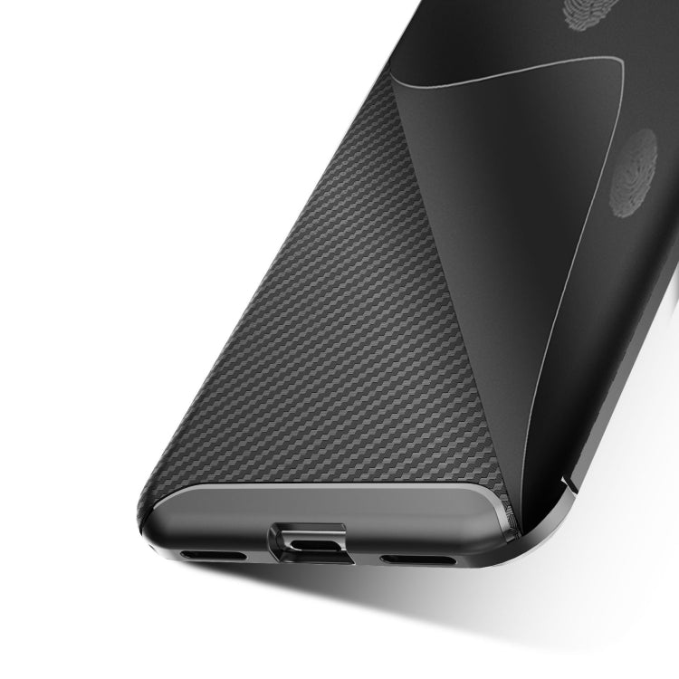 Carbon Fiber Texture Shockproof TPU Case for Google Pixel 4XL(Brown)