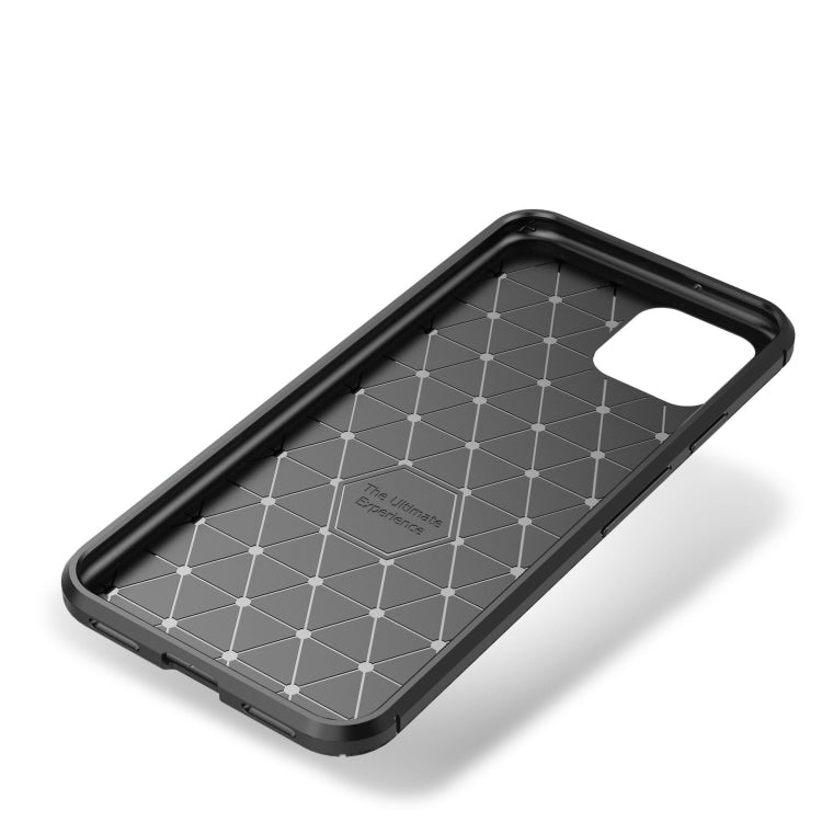 Carbon Fiber Texture Shockproof TPU Case for Google Pixel 4