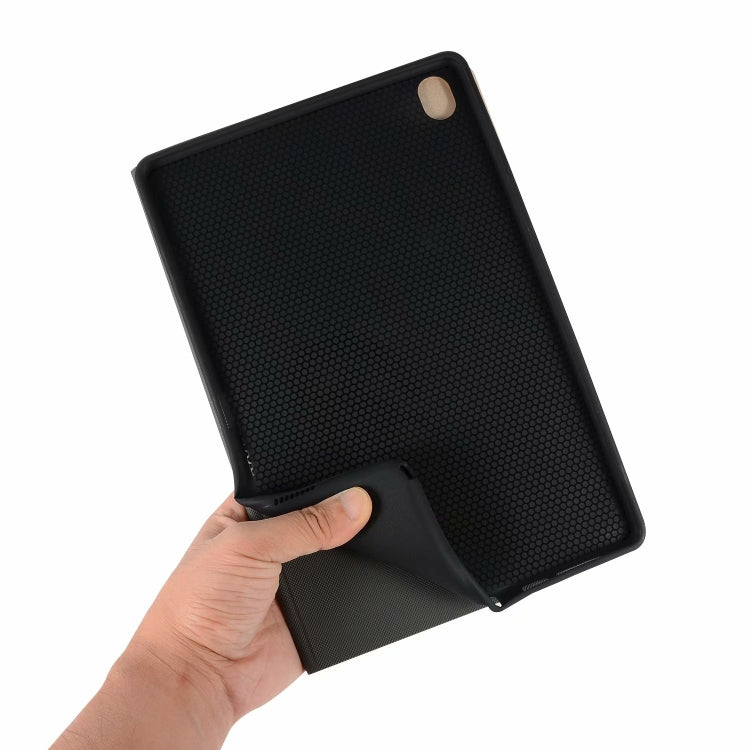 Voltage Plain Elastic Leather + TPU PAD Bracket Protective Leather Case For Huawei MediaPad M6 10.8