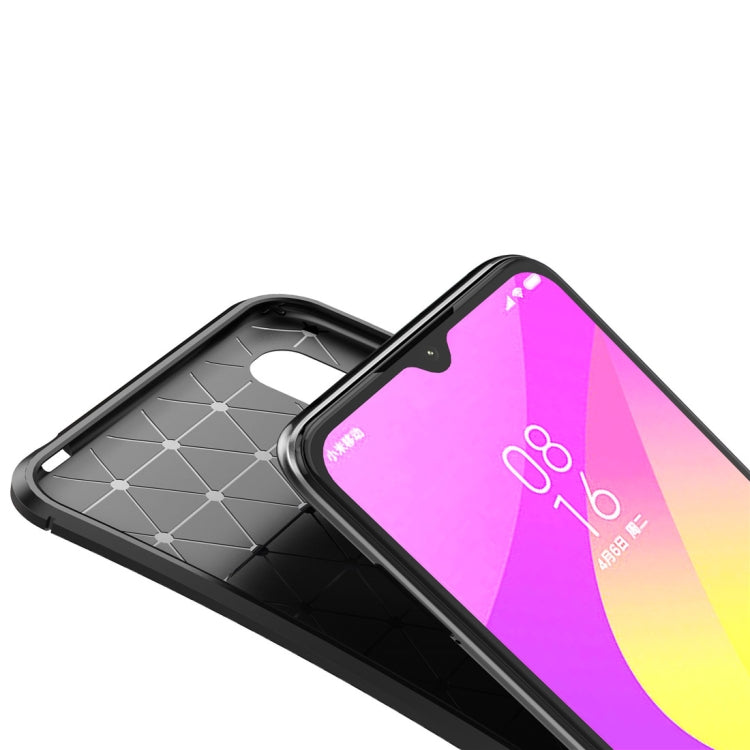 Beetle Series Carbon Fiber Texture Shockproof TPU Case for  Xiapmi Mi CC9