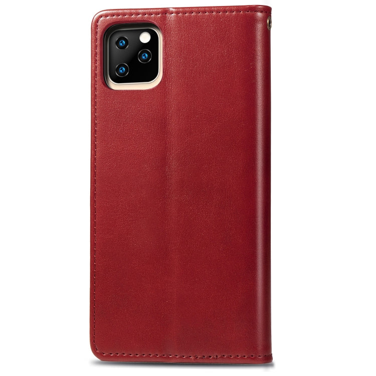 For iPhone 11 Pro Retro Solid Color Leather Buckle Mobile Phone Protection Leather Casewith Photo Frame & Card Slot & Wallet & Bracket Function
