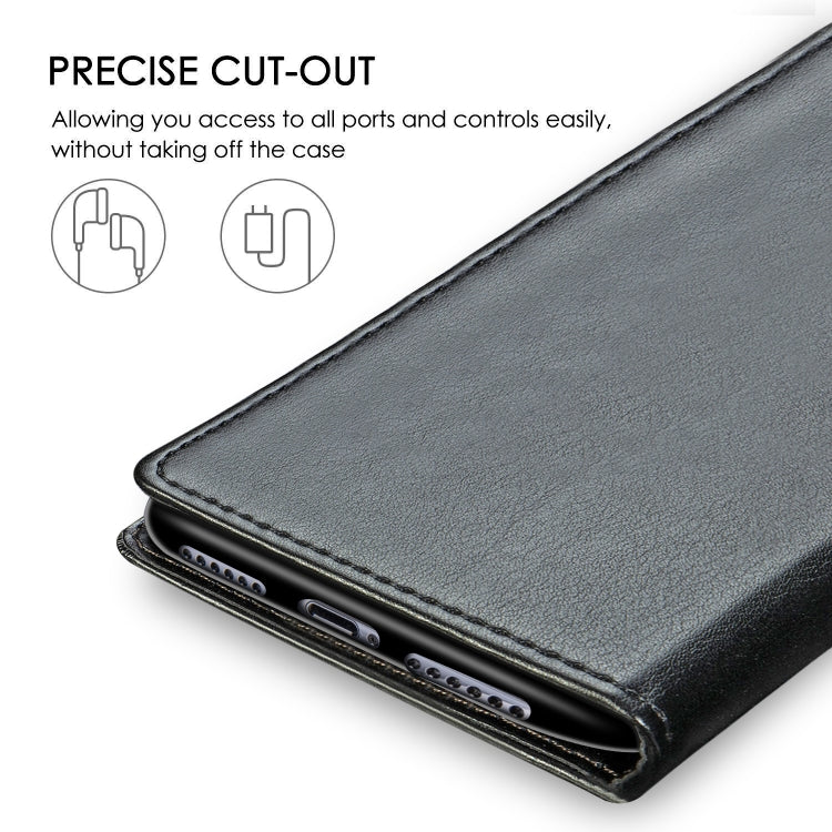 For iPhone 11 Pro Retro Solid Color Leather Buckle Mobile Phone Protection Leather Casewith Photo Frame & Card Slot & Wallet & Bracket Function