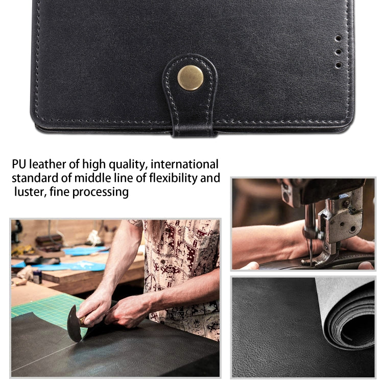 Retro Solid Color Leather Buckle Mobile Phone Protection Leather Case with Photo Frame & Card Slot & Wallet & Bracket Function for Galaxy A50