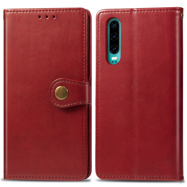 Retro Solid Color Leather Buckle Mobile Phone Protection Leather Case with Photo Frame & Card Slot & Wallet & Bracket Function for Huawei P3