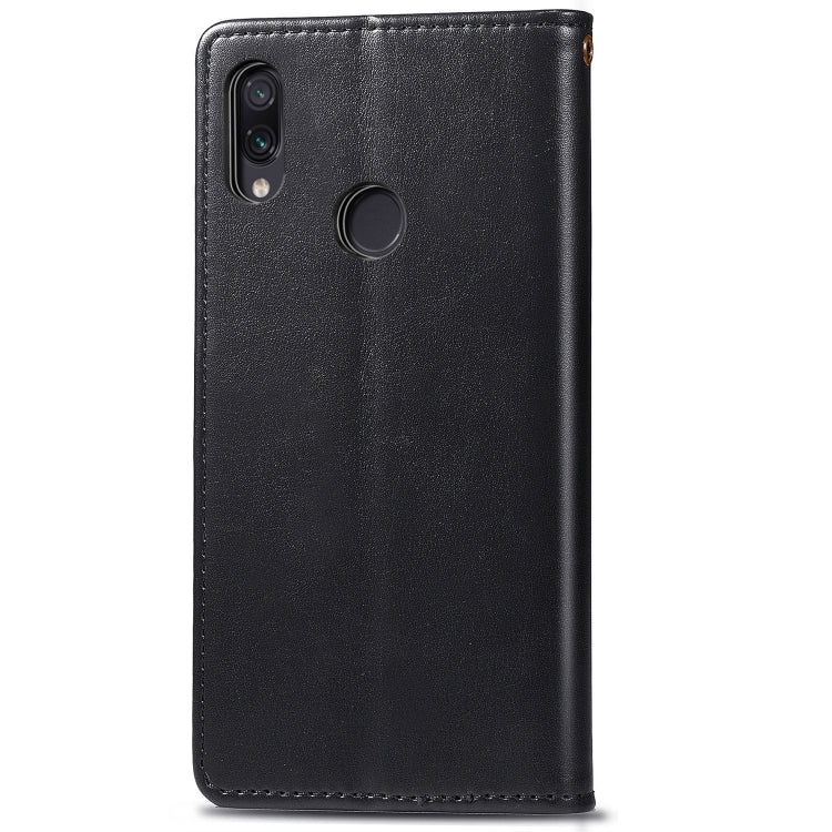 Retro Solid Color Leather Buckle Mobile Phone Protection Leather Case with Photo Frame & Card Slot & Wallet & Bracket Function for Xiaomi Redmi NOTE 7