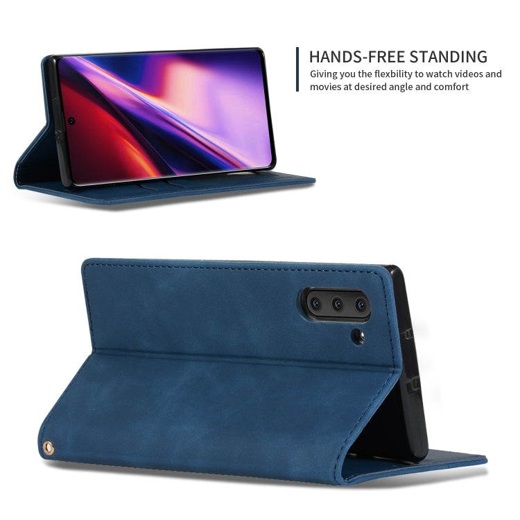 Retro Skin Feel Business Magnetic Horizontal Flip Leather Case for Galaxy Note 10