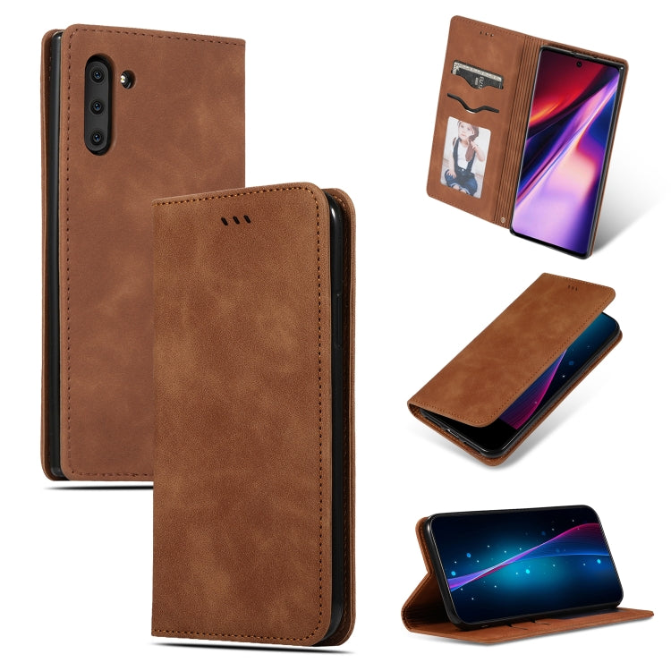 Retro Skin Feel Business Magnetic Horizontal Flip Leather Case for Galaxy Note 10