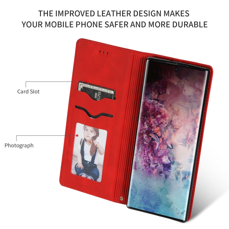 Retro Skin Feel Business Magnetic Horizontal Flip Leather Case for Galaxy Note 10 Pro