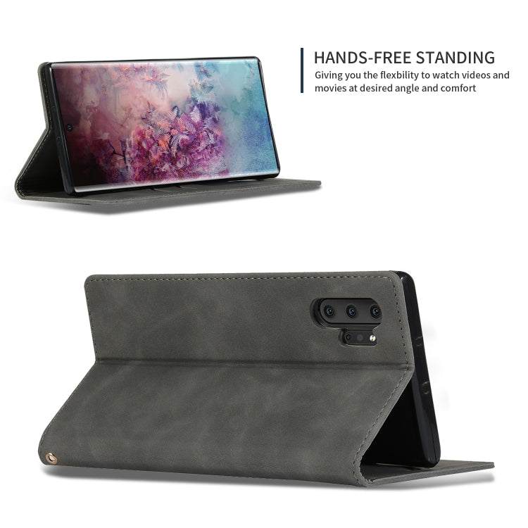 Retro Skin Feel Business Magnetic Horizontal Flip Leather Case for Galaxy Note 10 Pro