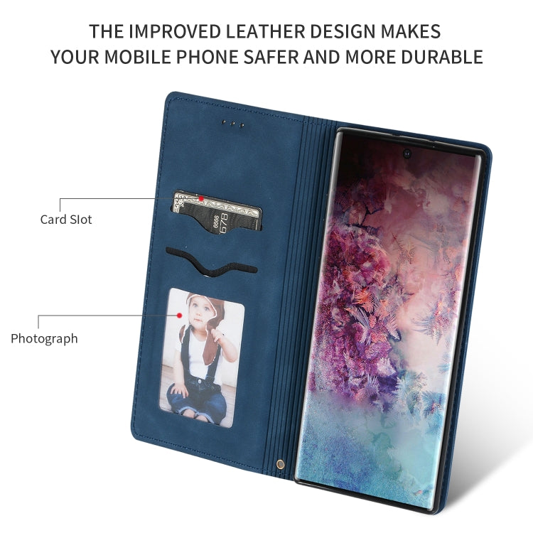 Retro Skin Feel Business Magnetic Horizontal Flip Leather Case for Galaxy Note 10 Pro