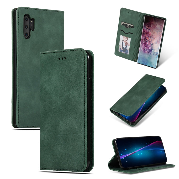 Retro Skin Feel Business Magnetic Horizontal Flip Leather Case for Galaxy Note 10 Pro