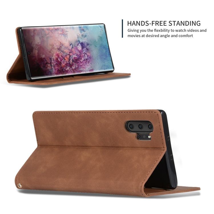 Retro Skin Feel Business Magnetic Horizontal Flip Leather Case for Galaxy Note 10 Pro