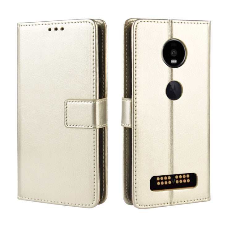 Retro Crazy Horse Texture Horizontal Flip Leather Case for Motorola Moto Z4/Z4 Play, with Holder & Card Slots & Photo Frame