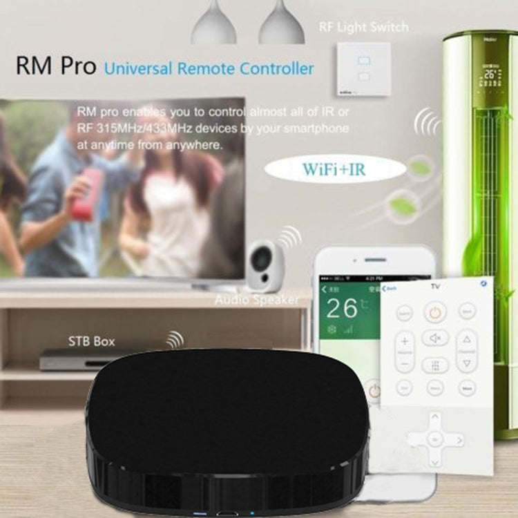 A1 Infrared Remote Controller Wifi Mobile Phone Universal Remote Controller Intelligent Remote Controller TV Set-top Box air Conditioning Remote Controller(Black)