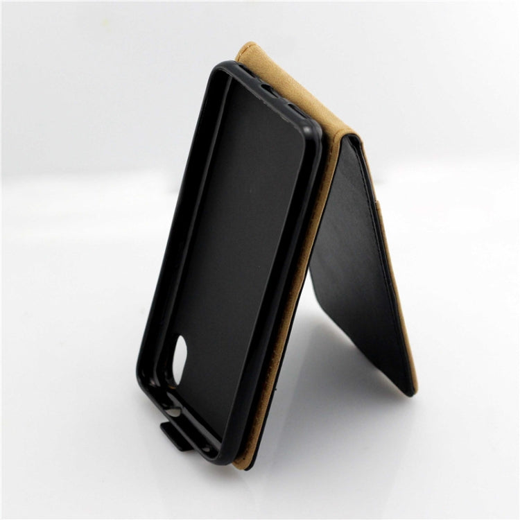 Business Style Vertical Flip TPU Leather Case  with Card Slot For Xiaomi Redmi 7A(black)